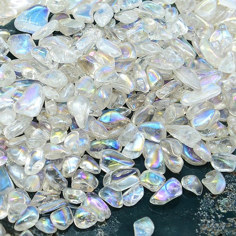 레인보우 천연수정 보석자갈 텀블스톤 7~12mm(200g) HSRO-201138