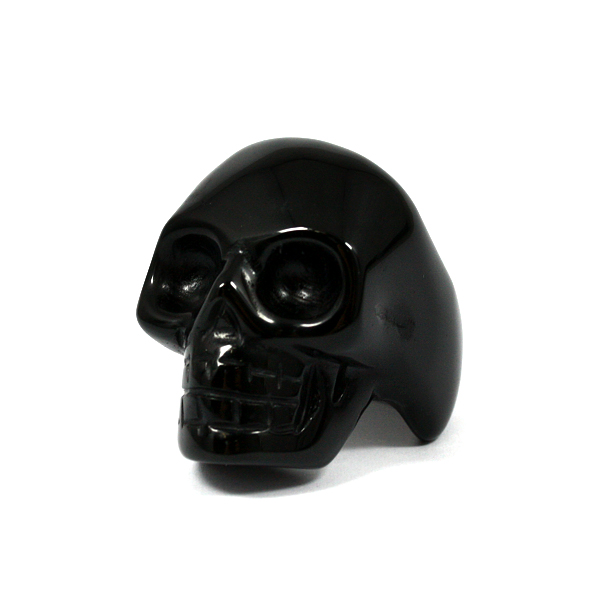 흑요석 해골 반지(13호) HSR-676