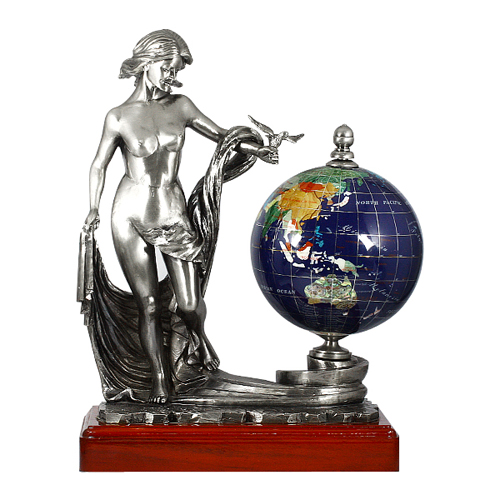 천연보석 지구본 (15cm) HSBE-009 Q